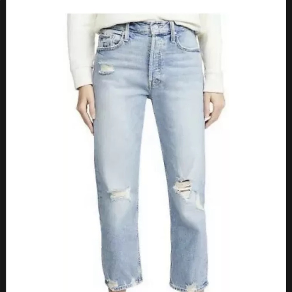 Mother The Tomcat Confession Distressed Button Fly Jeans Size 28 EUC.